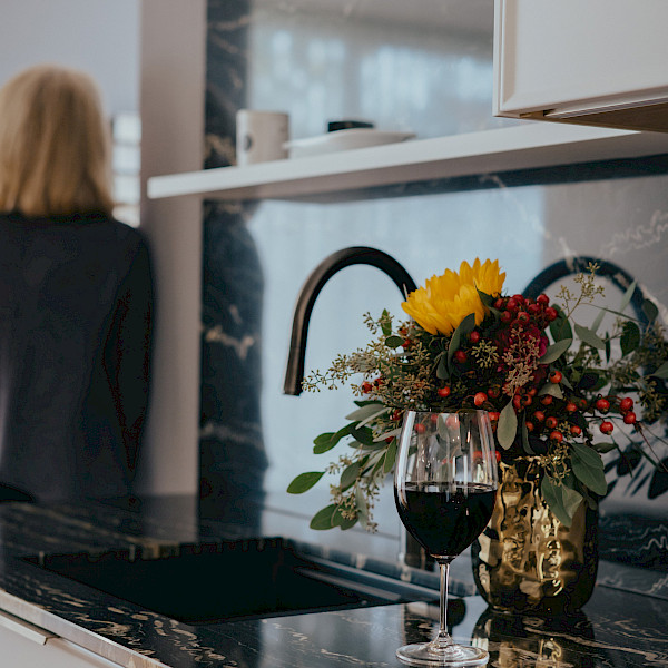 Schwarze Marmor Arbeitsplatte - Arbeitsplatte Küche Stein