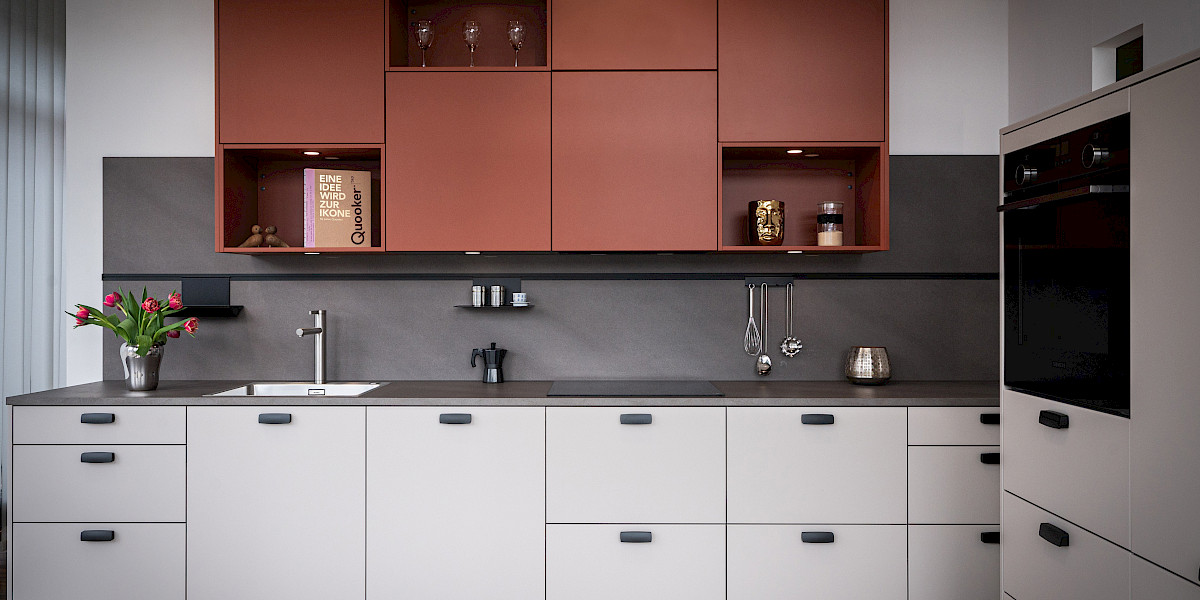 Arbeitsplatte Keramik - Edelstahl Küchenarmatur