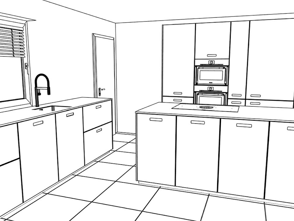 3D Visualisierung individuelle Küche - Küchenhaus